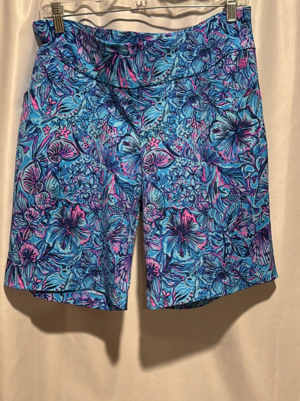Lilly Pulitzer Luxletic Blue and Pink Floral Shorts